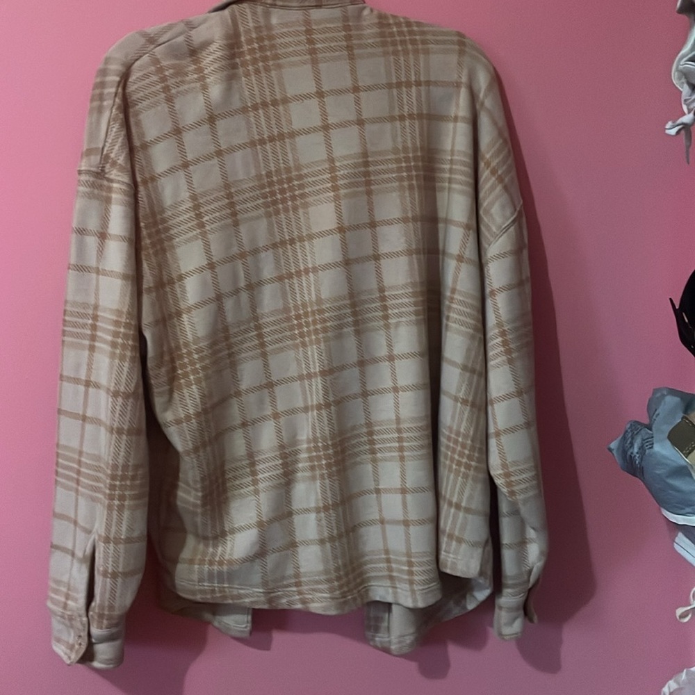 Plaid Beige and Brown Shirt